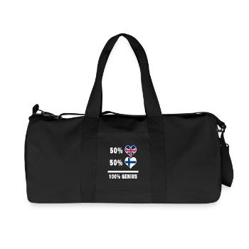 Finland and Great Britain 100% Genius Flag - Recycled Canvas Sports Bag by Stanley/Stella - black - Front