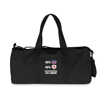 Géorgie et Grande-Bretagne 100% Genius Flag - Sac de sport en toile recyclée Stanley/Stella - noir - Devant