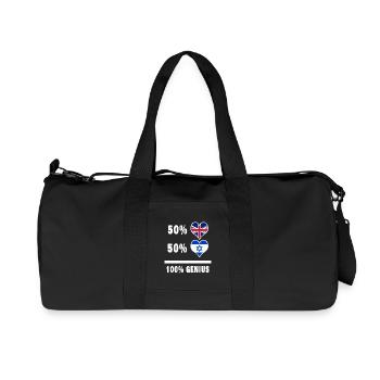 Israel and Great Britain 100% Genius Flag - Recycled Canvas Sports Bag by Stanley/Stella - black - Front