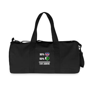 Pakistan and Great Britain 100% Genius Flag - Recycled Canvas Sports Bag by Stanley/Stella - black - Front