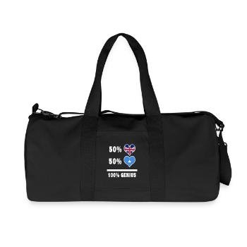 Somalia and Great Britain 100% Genius Flag - Recycled Canvas Sports Bag by Stanley/Stella - black - Front