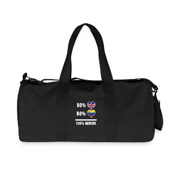 Venezuela et Grande-Bretagne 100% Genius Flag - Sac de sport en toile recyclée Stanley/Stella - noir - Devant