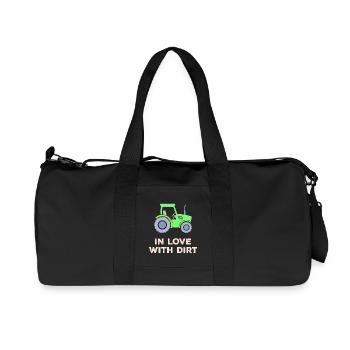 Bauer Tractor Agricultural Machinery Statement Vehicle - Recycled Canvas Sports Bag by Stanley/Stella - black - Front