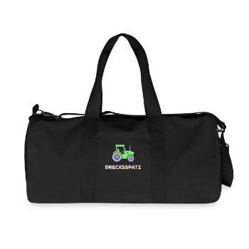 Nutzfahrzeug Spruch Traktor Landleben Landwirt - Recycelte Canvas-Sporttasche von Stanley/Stella - Schwarz - Vorne