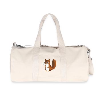 Eichhörnchen - Recycelte Canvas-Sporttasche von Stanley/Stella - Naturweiß - Vorne