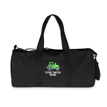 Nutzfahrzeug Statement Landleben Traktor Bauer - Recycelte Canvas-Sporttasche von Stanley/Stella - Schwarz - Vorne