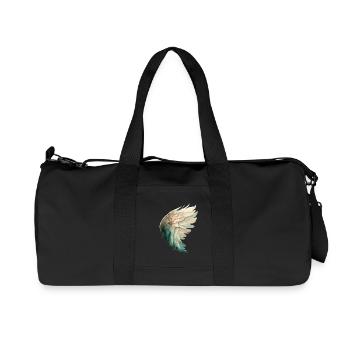 Aile d'oiseau pastel élégante - Sac de sport en toile recyclée Stanley/Stella - noir - Devant