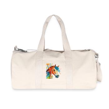 Le bonheur du cheval - Sac de sport en toile recyclée Stanley/Stella - blanc naturel - Devant