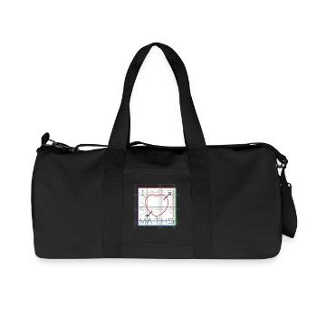 I Love Maths (white background) - Recycled Canvas Sports Bag by Stanley/Stella - black - Front