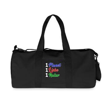 Natur Erde Umwelt Umweltfreundlich Statement - Recycelte Canvas-Sporttasche von Stanley/Stella - Schwarz - Vorne
