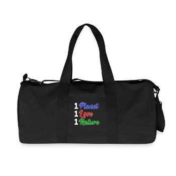 Planète Terre Mère Nature Déclaration Conservation - Sac de sport en toile recyclée Stanley/Stella - noir - Devant