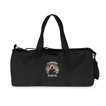 Vintage Affe Gymnasium Wortspiel - Recycelte Canvas-Sporttasche von Stanley/Stella - Schwarz - Vorne