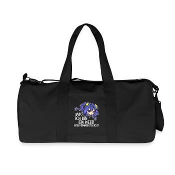 Anime Statement Mädchen Manga Zeichentrick Comic - Recycelte Canvas-Sporttasche von Stanley/Stella - Schwarz - Vorne