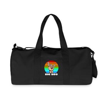 Big Brother Brother Coeur Cool Dire Bro - Sac de sport en toile recyclée Stanley/Stella - noir - Devant