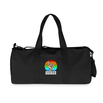 Großer Bruder Cooler Spruch Bruderherz Geschwister - Recycelte Canvas-Sporttasche von Stanley/Stella - Schwarz - Vorne