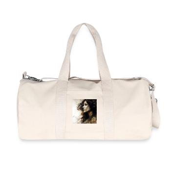 Portrait Woman 01 - Recycled Canvas Sports Bag by Stanley/Stella - natural - Front