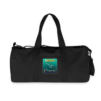 FUNNY BIRTHDAY ZODIAC SIGN PISCES - Recycled Canvas Sports Bag by Stanley/Stella - black - Front
