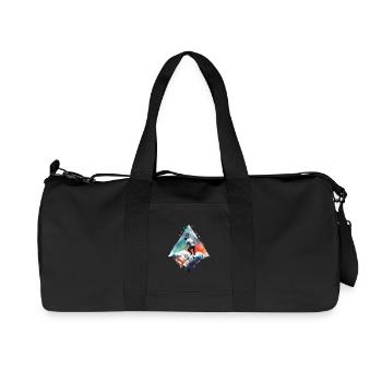 Adventurers on the Geometric Mountain Range - Recycled Canvas Sports Bag by Stanley/Stella - black - Front