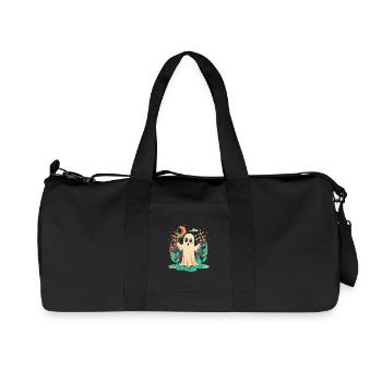 Fantôme d’Halloween - Sac de sport en toile recyclée Stanley/Stella - noir - Devant