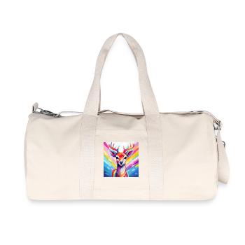 Pride Reindeer - Recycelte Canvas-Sporttasche von Stanley/Stella - Naturweiß - Vorne
