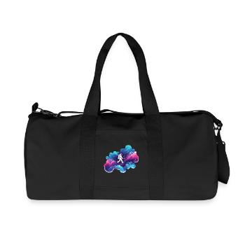 Astronaut in the Colorful Nebula: Space Hike - Recycled Canvas Sports Bag by Stanley/Stella - black - Front