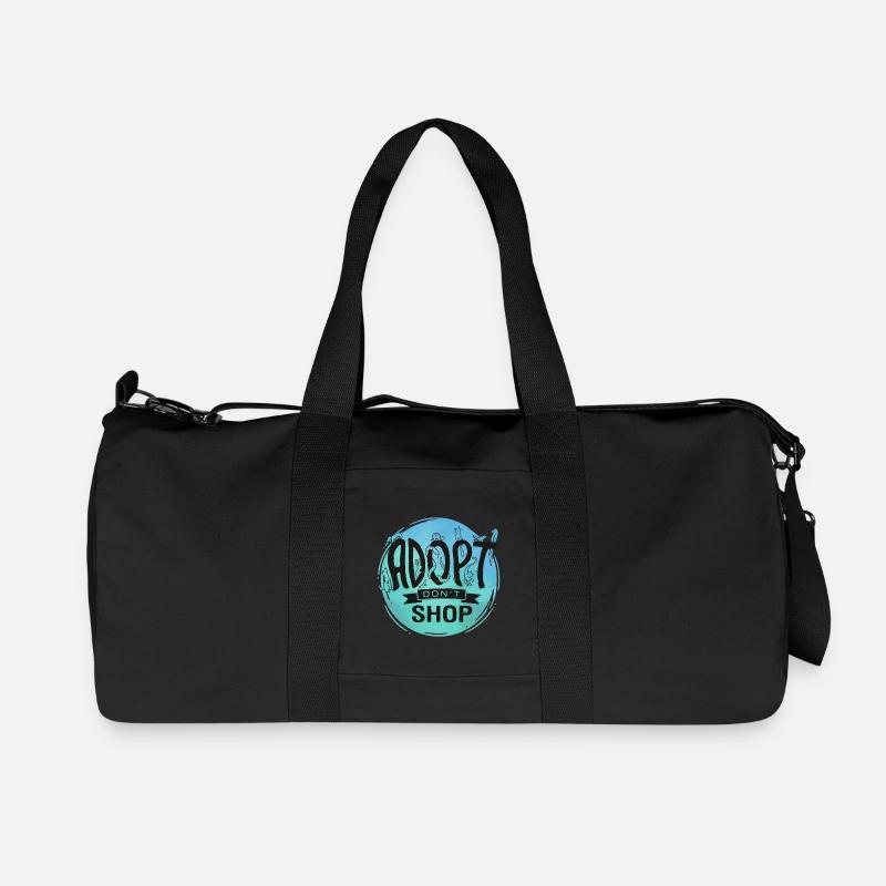 Adopt Don't Shop - Recycelte Canvas-Sporttasche von Stanley/Stella - Schwarz