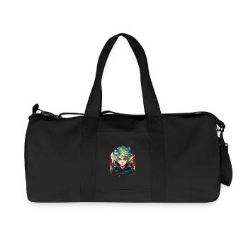 Elven Portrait with Long Ears Fantasy Shirt - Recycled Canvas Sports Bag by Stanley/Stella - black - Front