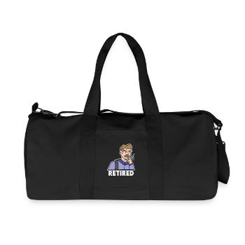 Aîné Dire Retraité Retraite Retraite - Sac de sport en toile recyclée Stanley/Stella - noir - Devant
