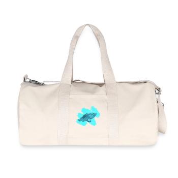 J'peux pas, j'ai plongée sur à Port Cros. - Sac de sport en toile recyclée Stanley/Stella - blanc naturel - Devant