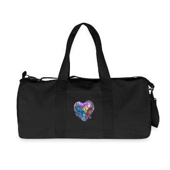 Cœur brisé de pierre - Sac de sport en toile recyclée Stanley/Stella - noir - Devant