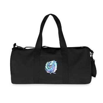 Buckelwal mit Kalb - Recycelte Canvas-Sporttasche von Stanley/Stella - Schwarz - Vorne