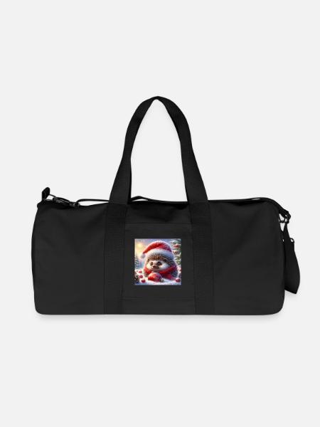 Weihnachts-Igel - Recycelte Canvas-Sporttasche von Stanley/Stella - Schwarz