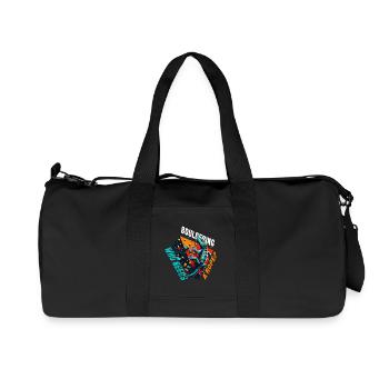 Bouldering Gecko Rope? Gift - Recycled Canvas Sports Bag by Stanley/Stella - black - Front