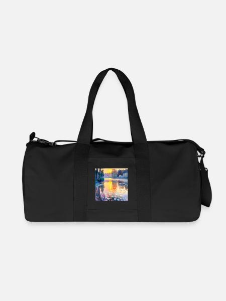 Water Lilies Impressionism - Recycled Canvas Sports Bag by Stanley/Stella - black