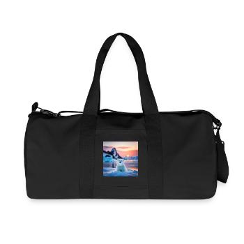 Ourson sur la Banquise - Sac de sport en toile recyclée Stanley/Stella - noir - Devant