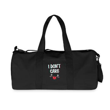 I don't care Attitude Funny Statement Relax - Recycled Canvas Sports Bag by Stanley/Stella - black - Front