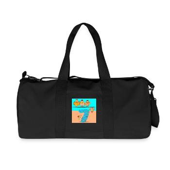 7th Birthday Schoolchild - Chicken Coop Poultry - Recycled Canvas Sports Bag by Stanley/Stella - black - Front