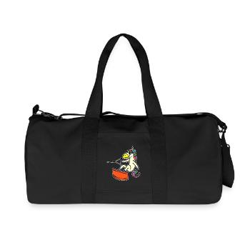 Wakeboard, Licorne, Sports nautiques, Surf, Surf - Sac de sport en toile recyclée Stanley/Stella - noir - Devant