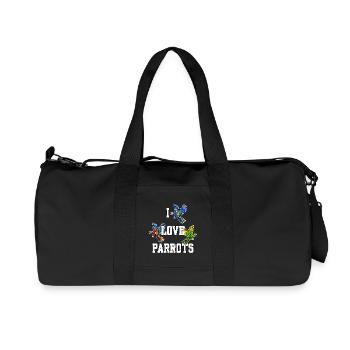 Animal Statement Animal Lover Parrot Birds Zoo - Recycled Canvas Sports Bag by Stanley/Stella - black - Front