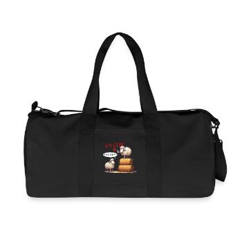 ich liebe dosenbier schafe bier lustig wortspiel - Recycelte Canvas-Sporttasche von Stanley/Stella - Schwarz - Vorne