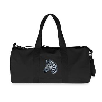 Zebra - Recycelte Canvas-Sporttasche von Stanley/Stella - Schwarz - Vorne