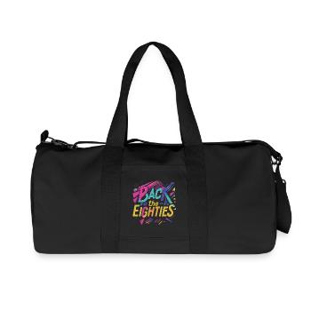 Colorful 80s Neon Lettering - Recycled Canvas Sports Bag by Stanley/Stella - black - Front