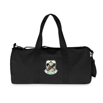 Hache tronçonneuse en bois disant bûcheron menuiserie - Sac de sport en toile recyclée Stanley/Stella - noir - Devant