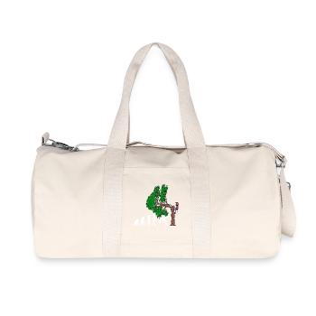 Baum Evolution Holzarbeit Holzfäller Baumfäller - Recycelte Canvas-Sporttasche von Stanley/Stella - Naturweiß - Vorne