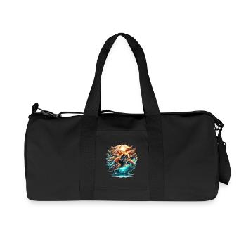 Schildkröten Welt Wunder Schildkröte Geschenk - Recycelte Canvas-Sporttasche von Stanley/Stella - Schwarz - Vorne