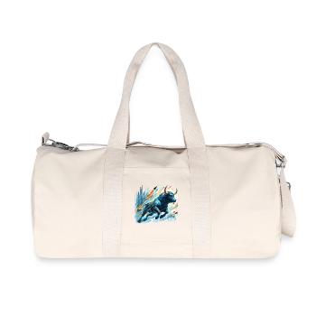 Finance Actions Taureau Taureau Wall Street Cadeau - Sac de sport en toile recyclée Stanley/Stella - blanc naturel - Devant
