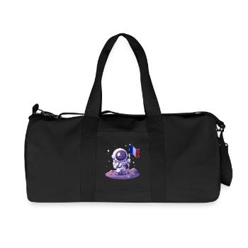 Astronaute Français - Sac de sport en toile recyclée Stanley/Stella - noir - Devant