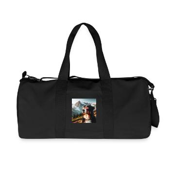 Berner Sennenhund - Recycelte Canvas-Sporttasche von Stanley/Stella - Schwarz - Vorne