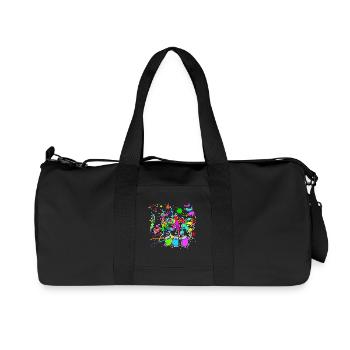 Spray Can Street Art Wildstyle Graffite Sprayer - Recycled Canvas Sports Bag by Stanley/Stella - black - Front