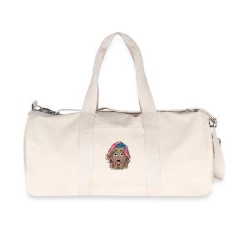 Vibrant Shocked Girl Illustration - Recycled Canvas Sports Bag by Stanley/Stella - natural - Front